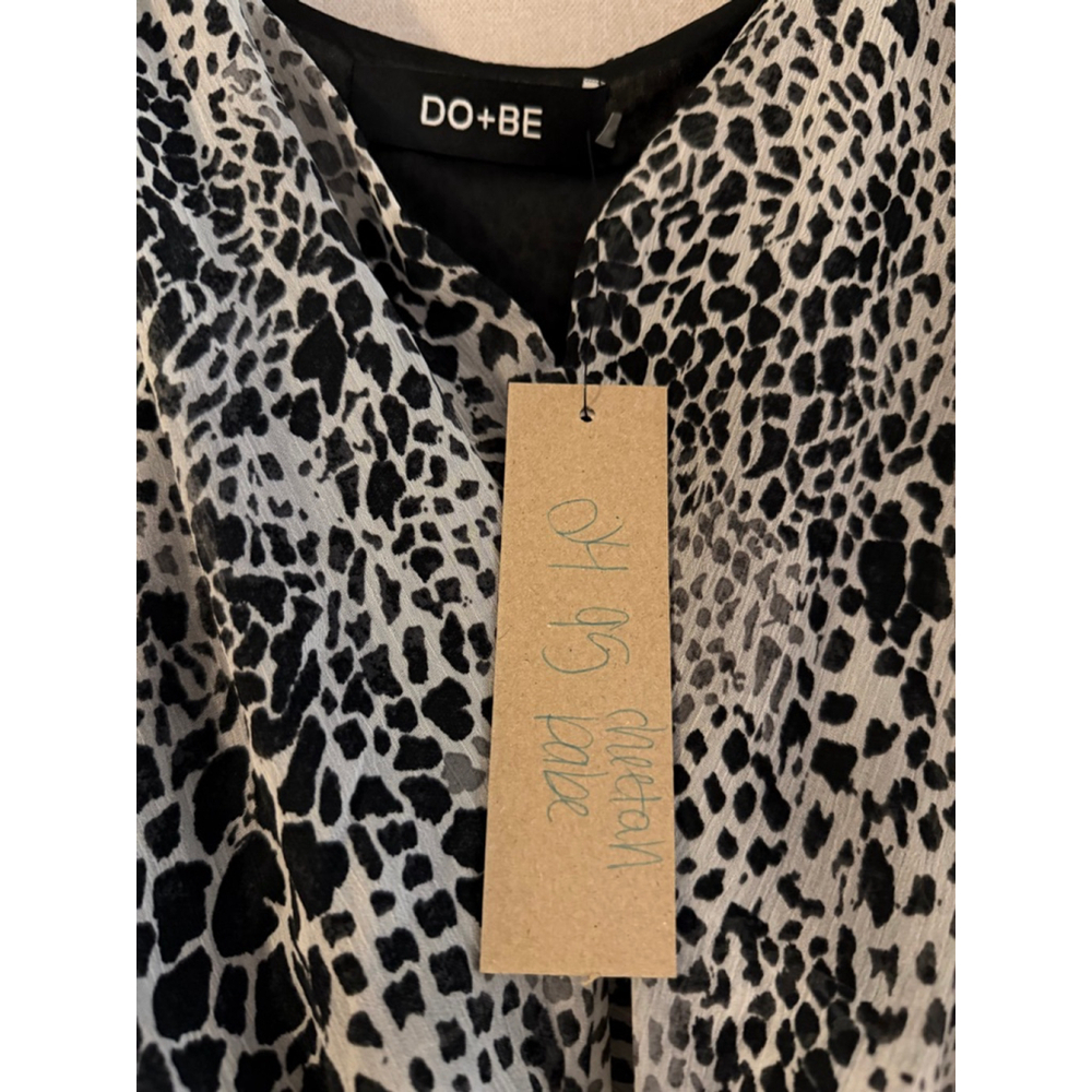 Do+Be Black & White Cheetah Print Bodysuit - Spandex Waist - Size Medium - NWT - Picture 6 of 8